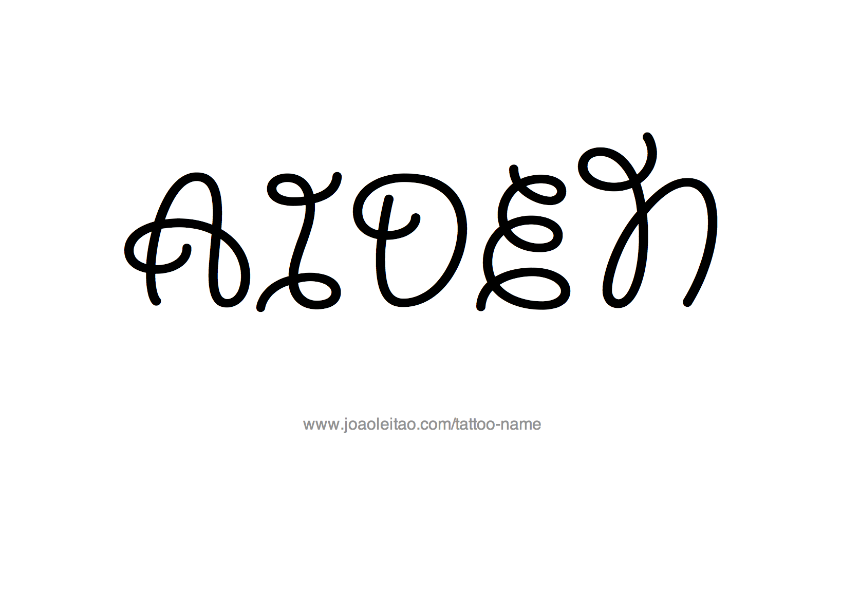 Aiden Name Tattoo Designs